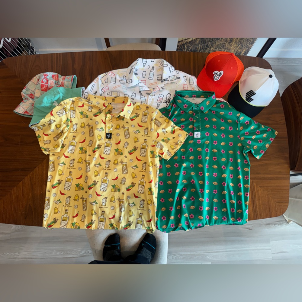 Colorful Graphic Button-Up Shirts